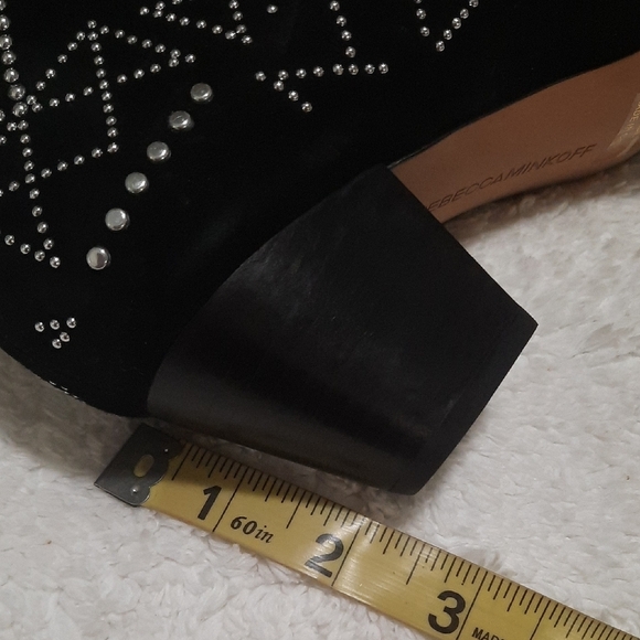 Rebecca Minkoff Black Studded Heeled Boots - Picture 7 of 10
